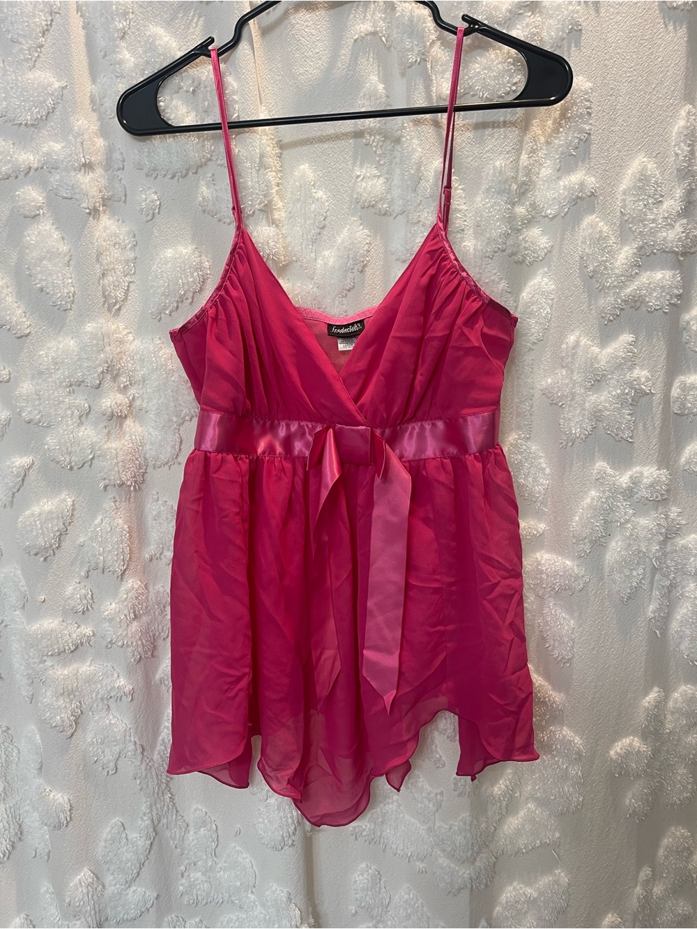 Y2K Frederick's of Hollywood pink babydoll top